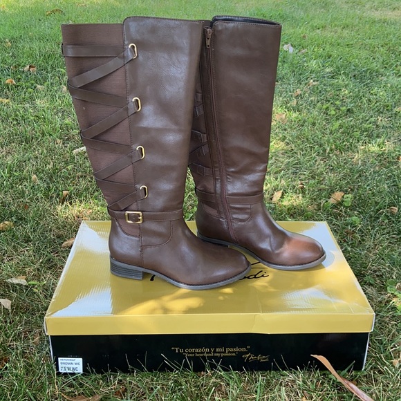 Thalia Sodi Shoes - Thalia Sodi Wide Calf Veronika Tall Boots Brown